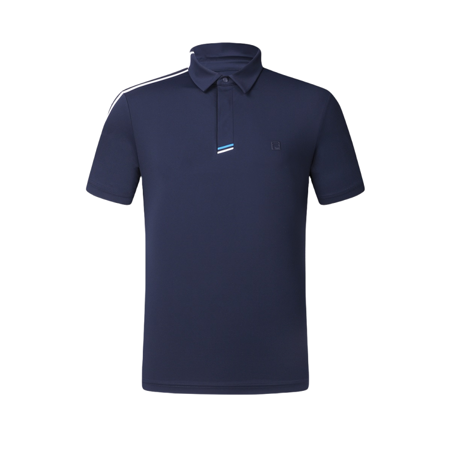 FILA Polo Shirts Men's Tide Blue Polo Collar Moderate Straight Fit