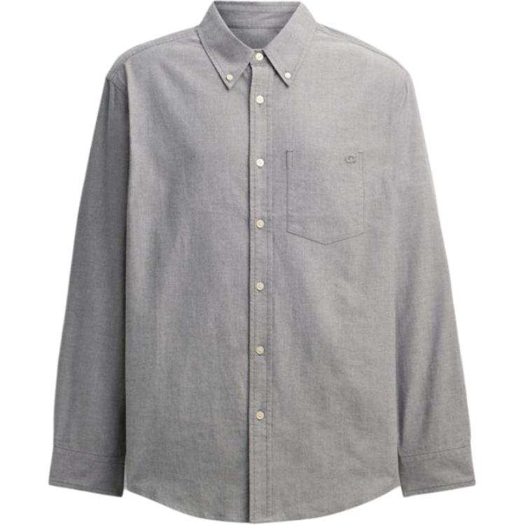 COACH COACH Shirts Men's Gray Pointed Collar Moderate