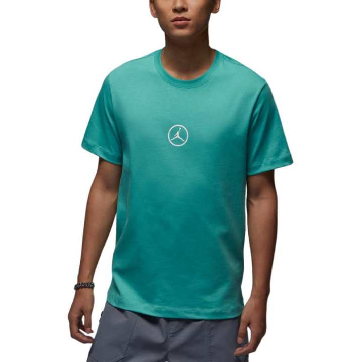 Jordan Jordan Flight EssentialsBRAND T Shirt Men's Washed Water Duck Cyan/White/Black