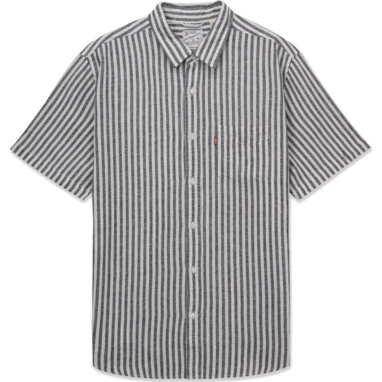 Levis Levis Shirts Men's Gray White Lapel Moderate Other