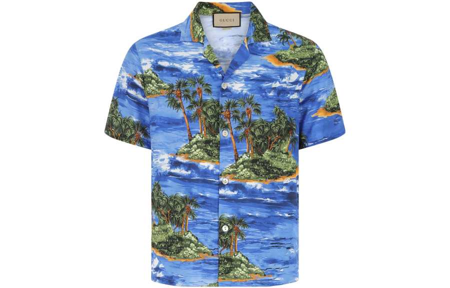 GUCCI GUCCI Shirts Men's Blue Moderate