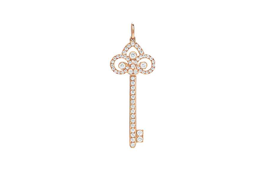 TIFFANY & CO. Keys 18K Rose Gold Pendants Women's