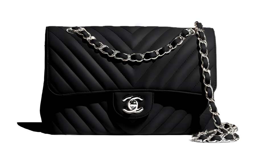 CHANEL Classic Flap CF Calfskin Flap Bag, Shoulder Bag, Crossbody Bag Small Women's Black