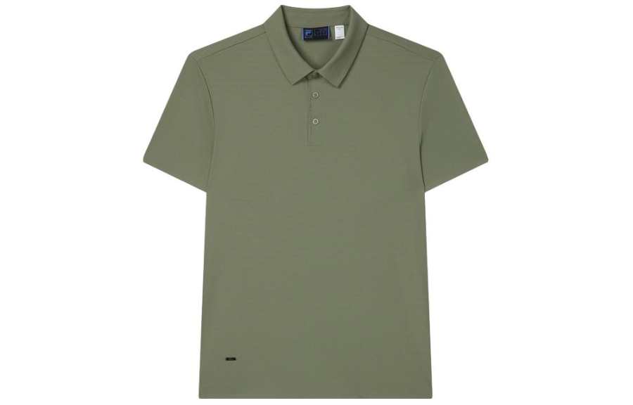 FILA Polo Shirts Men's Taupe Polo Collar Moderate Straight Fit
