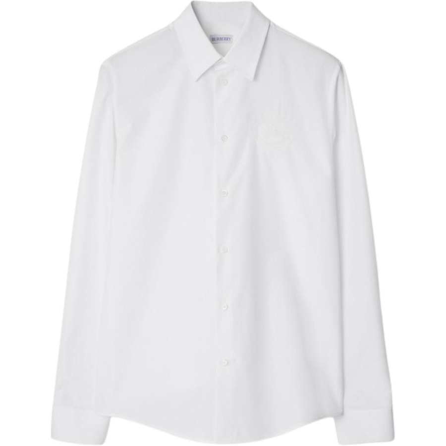 Burberry EKD-embroidered cotton shirt