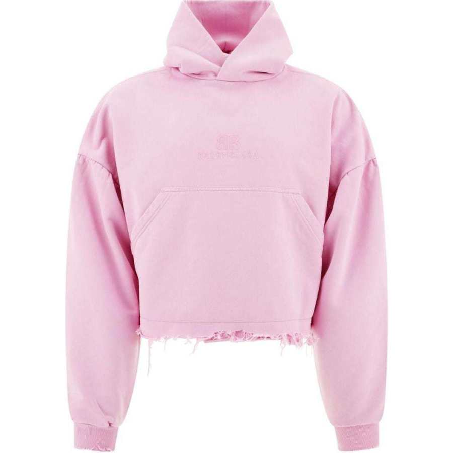 Balenciaga Logo Printed Destroyed Hoodie
