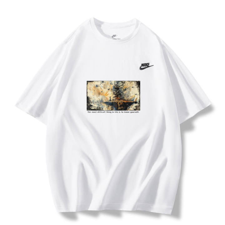 Nike Nike T Shirts Unisex White Crew Neck Moderate Straight Fit