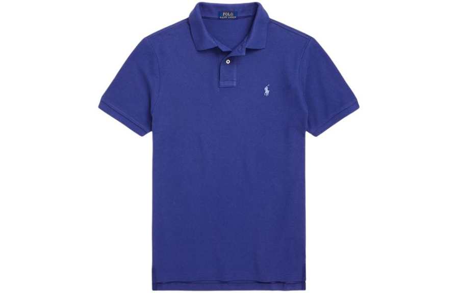 Polo Ralph Lauren SS24 Polo Shirt Custom Slim Fit Men's Blue
