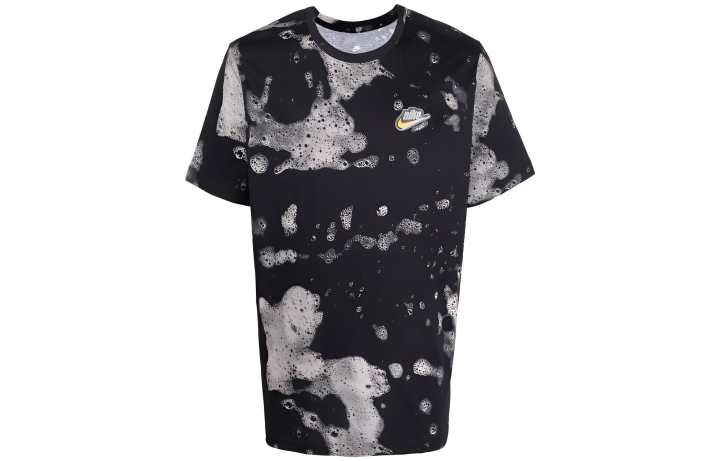 Nike Nike T Shirts Men's Black Crew Neck Moderate Straight Fit