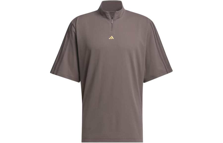 Adidas Adidas Ultimate365 Twistknit Piqué Mock Polo Shirt Men's Charcoal Gray