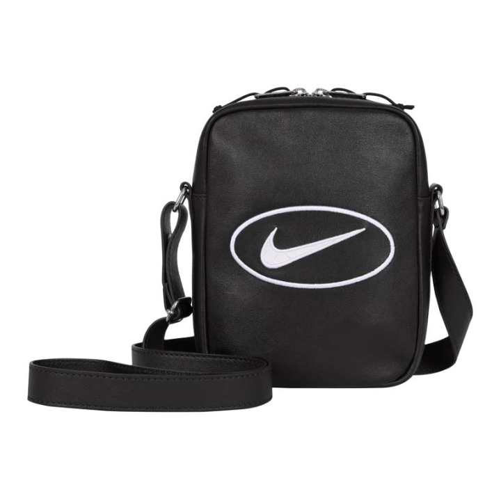 Supreme Supreme Nike Collaboration Buffalo Leather Shoulder Bag, Crossbody Bag Unisex Black