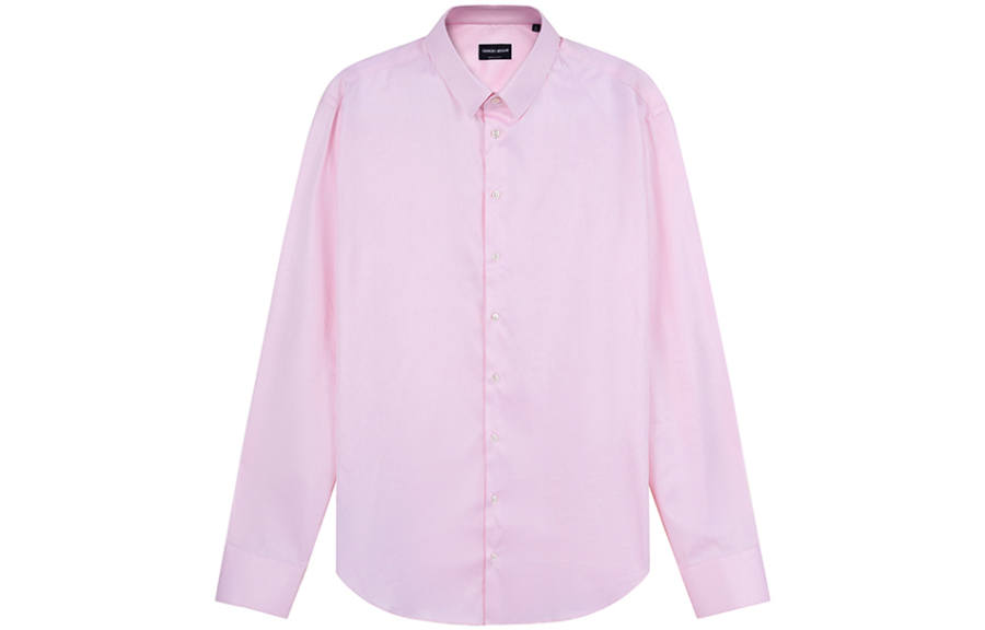 GIORGIO ARMANI 【Zoomed ImageryBest of: PromotionsPrevious Season】textured long-sleeve cotton shirt