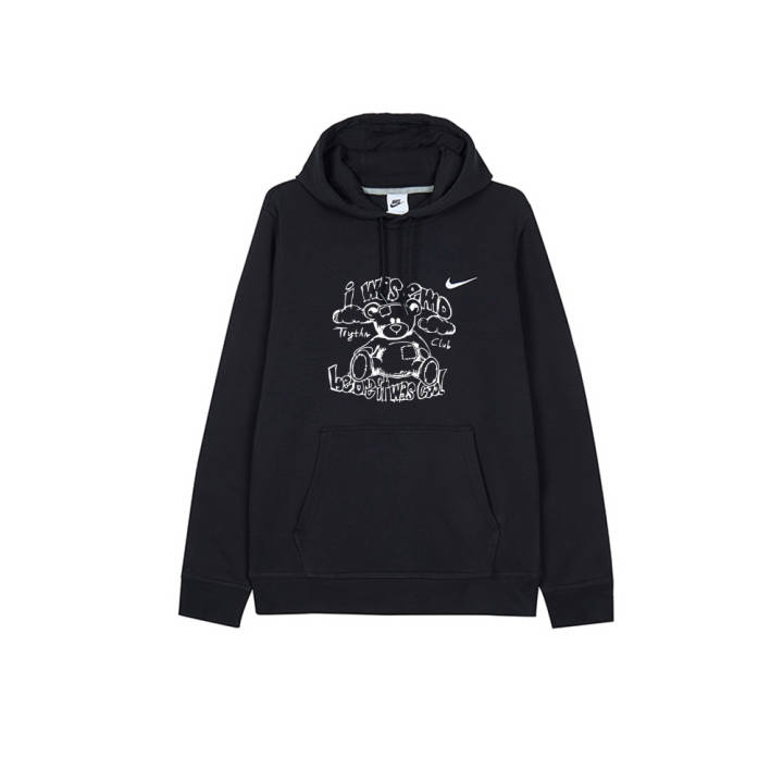 Nike Nike Sweatshirts Men's Black Hooded Moderate Regular