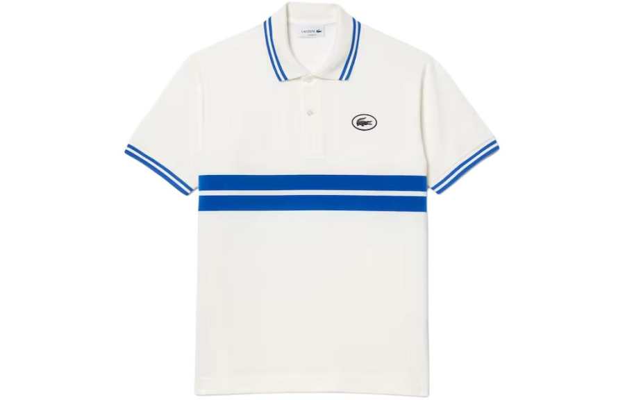 LACOSTE Striped Organic cotton Polo Shirt