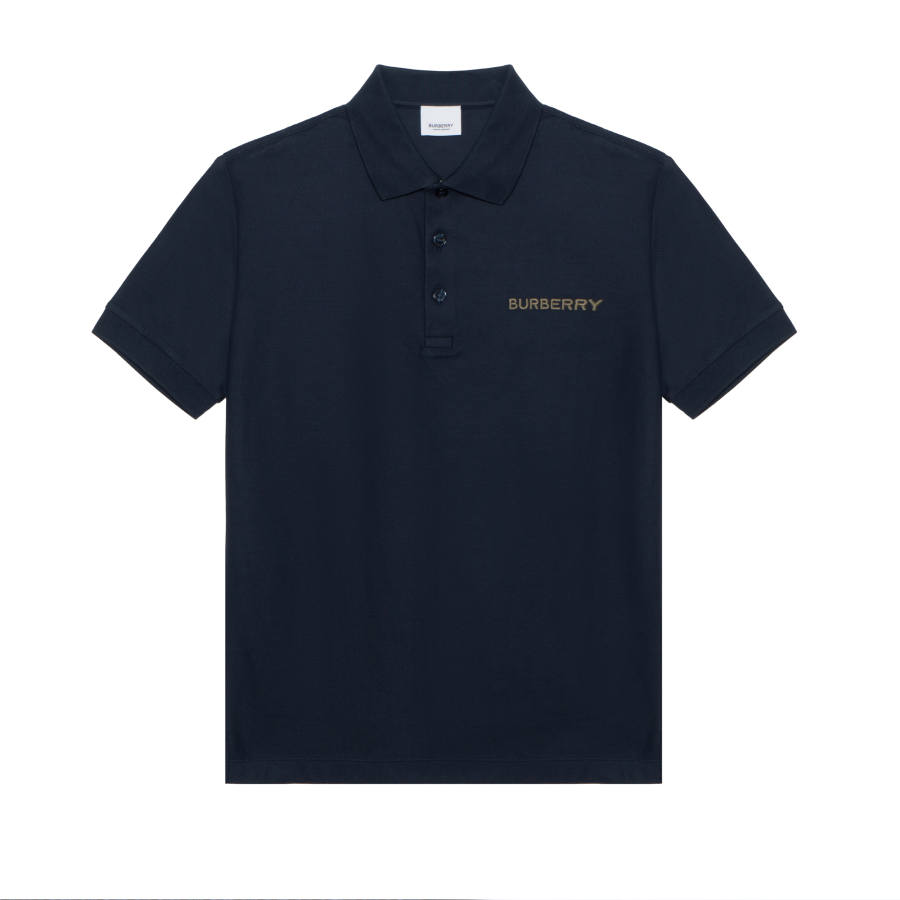 Burberry SS24 Polo Shirt Men's Marine Blue