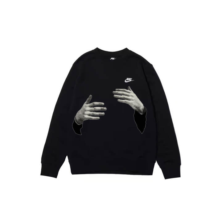 Nike Nike Sweatshirts Men's Black Crew Neck Moderate Regular