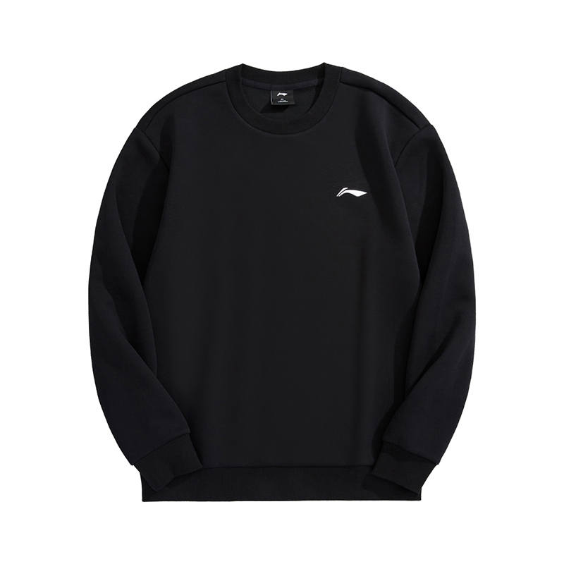 Li-Ning Li Ning Sweatshirts Men's Black Crew Neck Moderate Regular