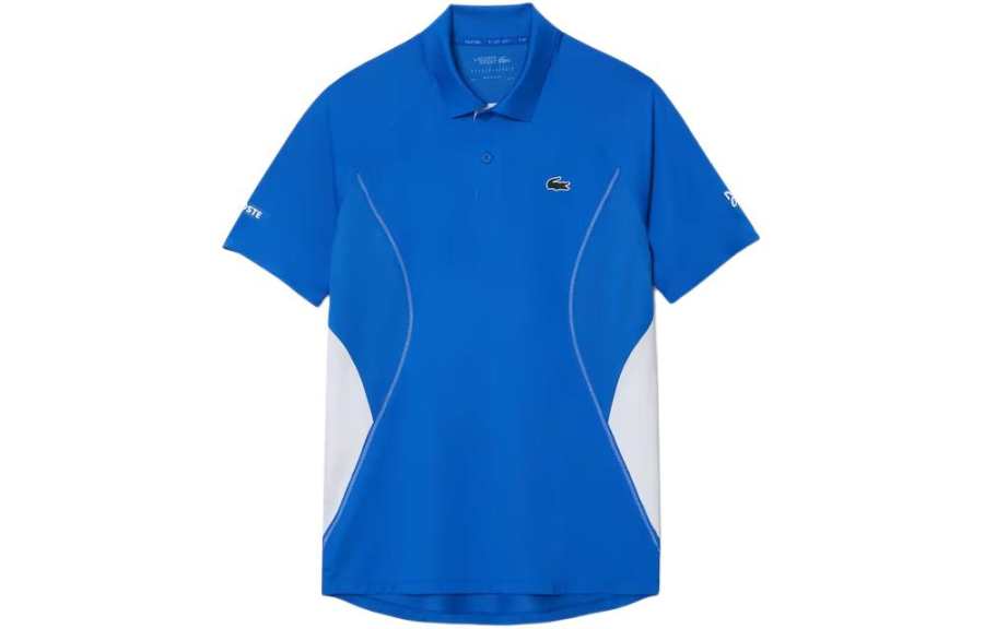 LACOSTE Djokovic Collaboration Polo Shirts Men's Dark Blue Polo Collar Moderate Straight Fit