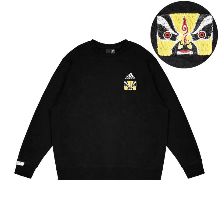 Adidas Adidas Sweatshirts Unisex Black Crew Neck Moderate Regular