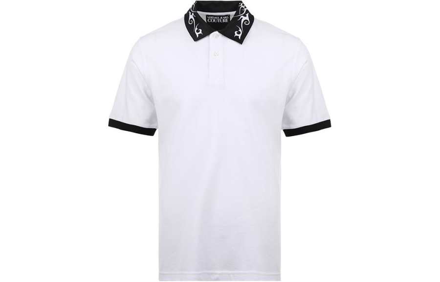 Versace Jeans Couture printed-collar polo shirt