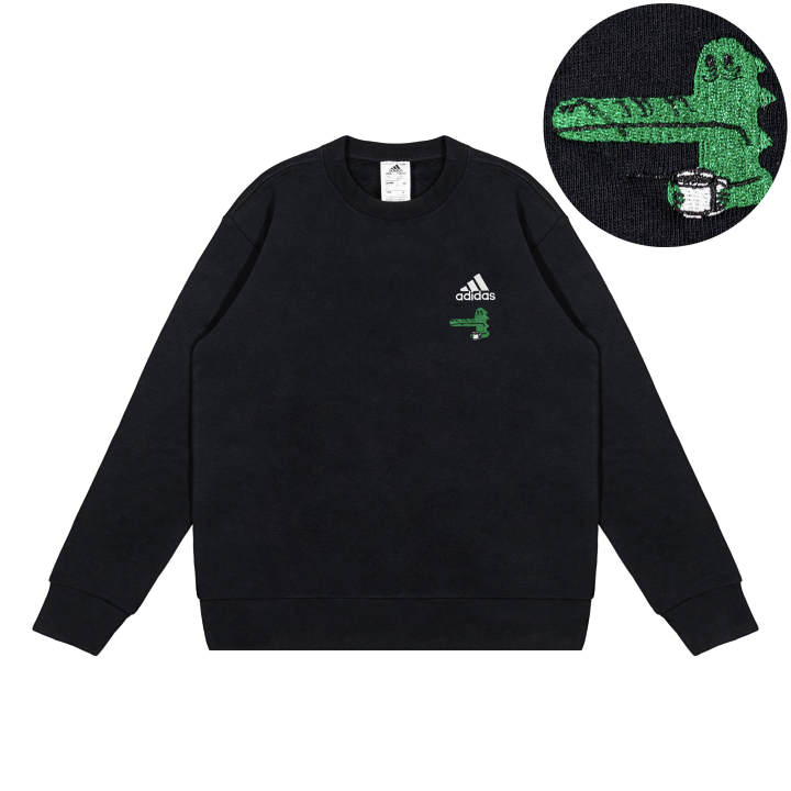 Adidas Adidas Sweatshirts Unisex Black Crew Neck Moderate Regular
