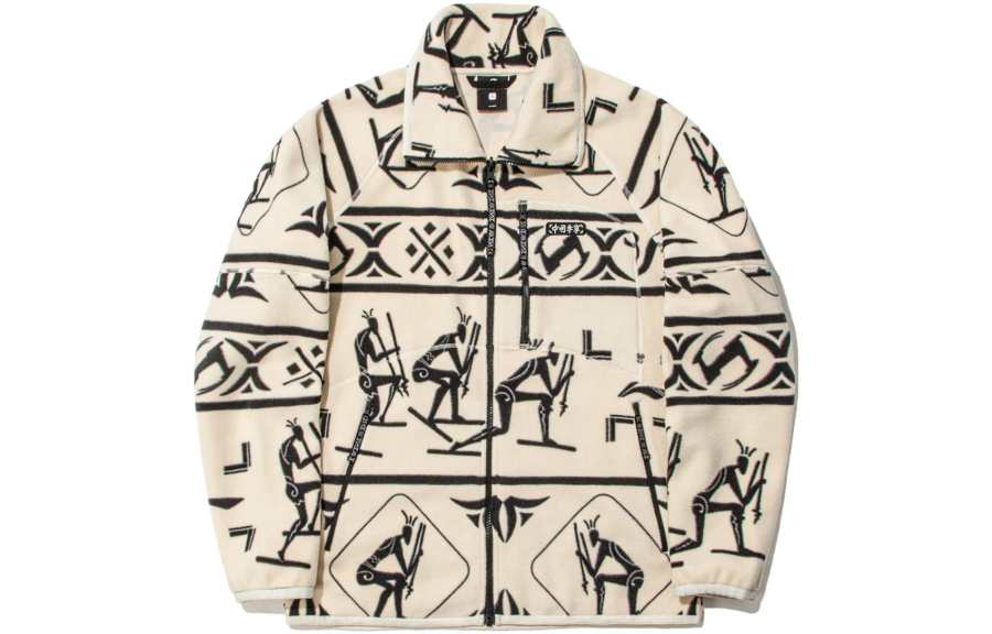 Li-Ning Li Ning Sweatshirt Unisex Light Antique Yellow All Over Print