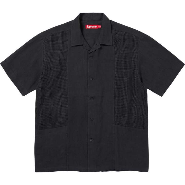 Supreme Supreme Mesh Panel Linen S/S Shirt