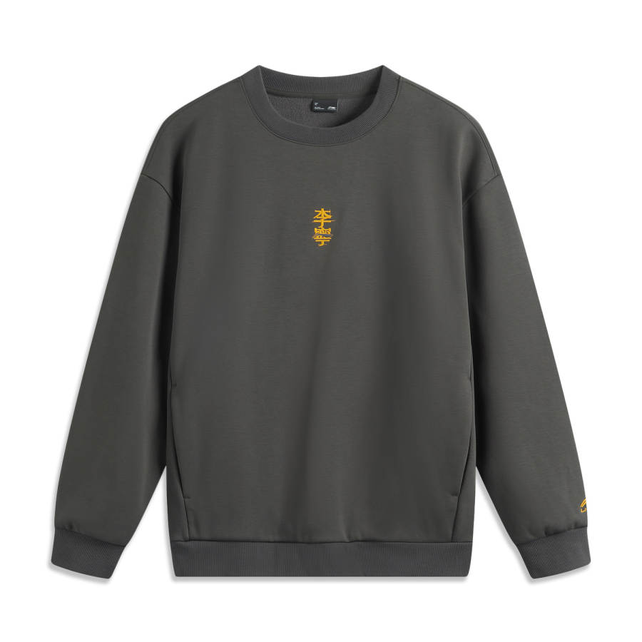 Li-Ning Li Ning Sports Life Collection Anti Static Antibacterial Thermal Casual Fleece Lined Embroidery Sweatshirt Unisex
