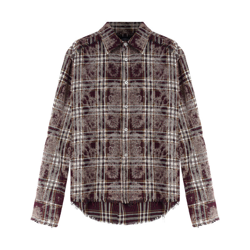 TERRA INCOGNITA Shirts Unisex Burgundy Lapel Moderate Other