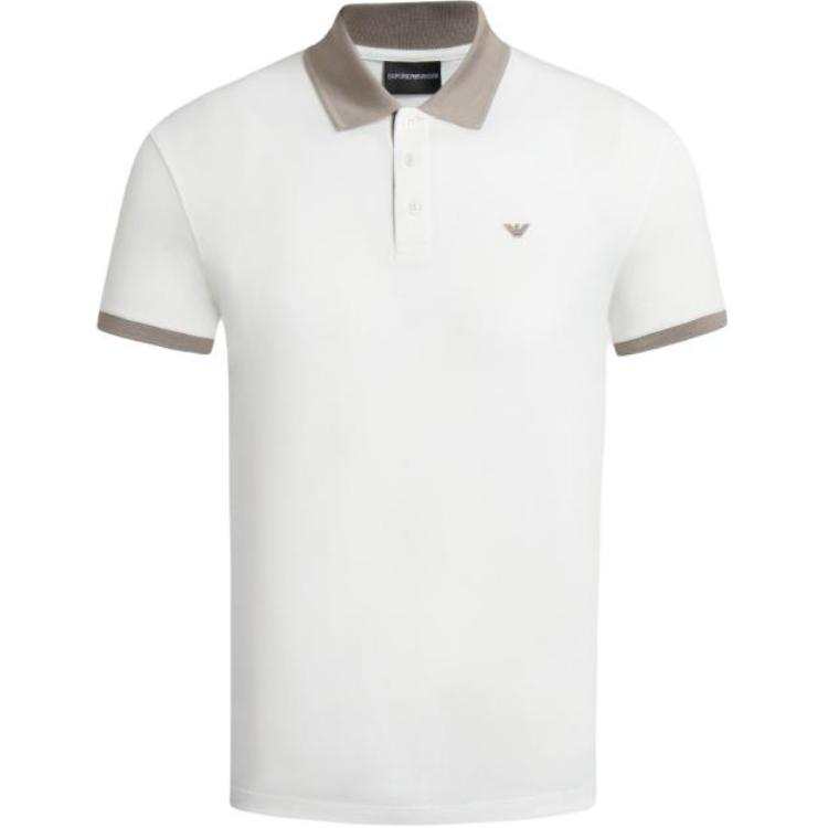 EMPORIO ARMANI Logo Embroidered Short Sleeved Polo Shirt