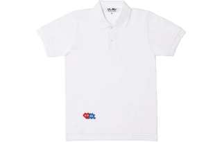 CDG Play x INVADER SS24 Polo Shirt Men's White