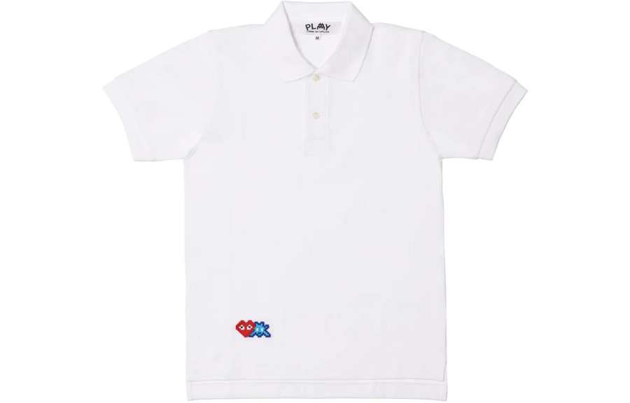 CDG Play x INVADER SS24 Polo Shirt Men's White