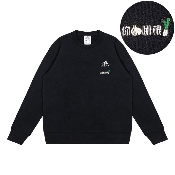Adidas Adidas Sweatshirts Unisex Black Crew Neck Moderate Regular