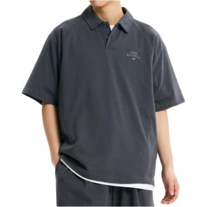 New Balance New Balance UNI Essential Polo Shirt Men's Charcoal Gray