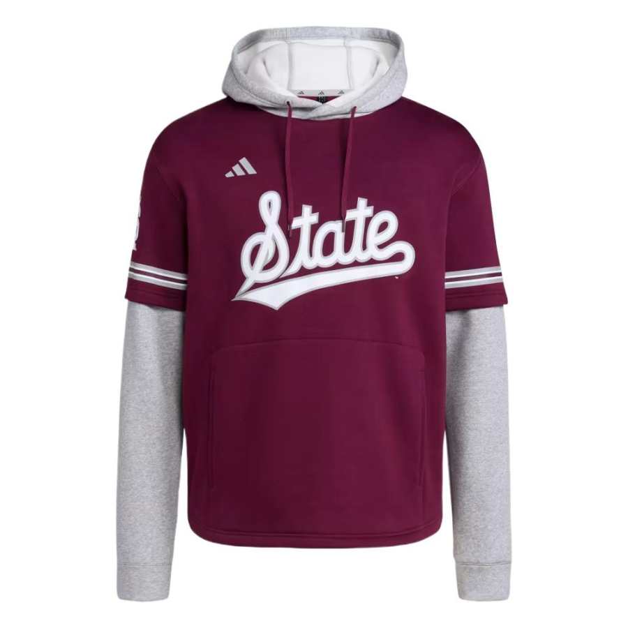 Adidas Adidas Free Shipping With AdiClub Missisippi State Bulldogs Hooded Jersey
