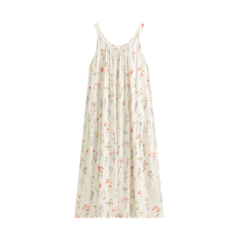 FENTENG Nightgown Women's Apricot