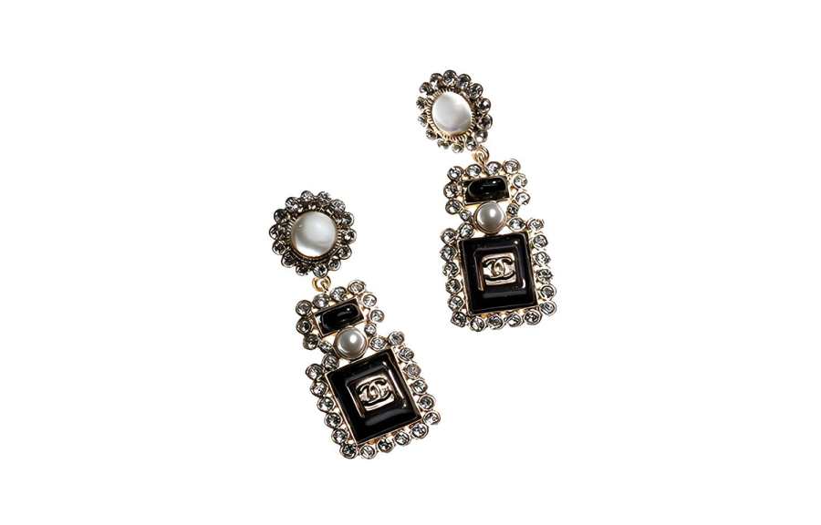CHANEL CHANEL Earrings Women's Black