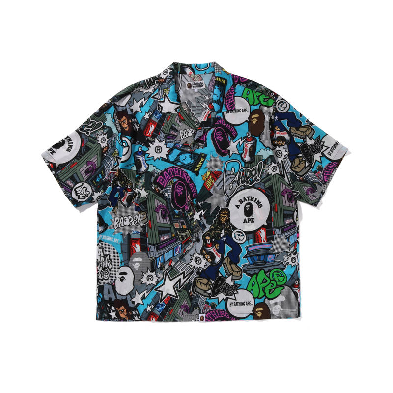A BATHING APE A BATHING APE SS24 COMIC ART Shirt Men's