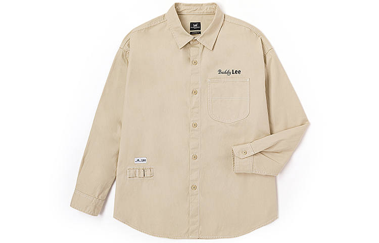Lee Lee Buddy Lee Shirts Unisex Light Khaki Lapel Moderate Shirt