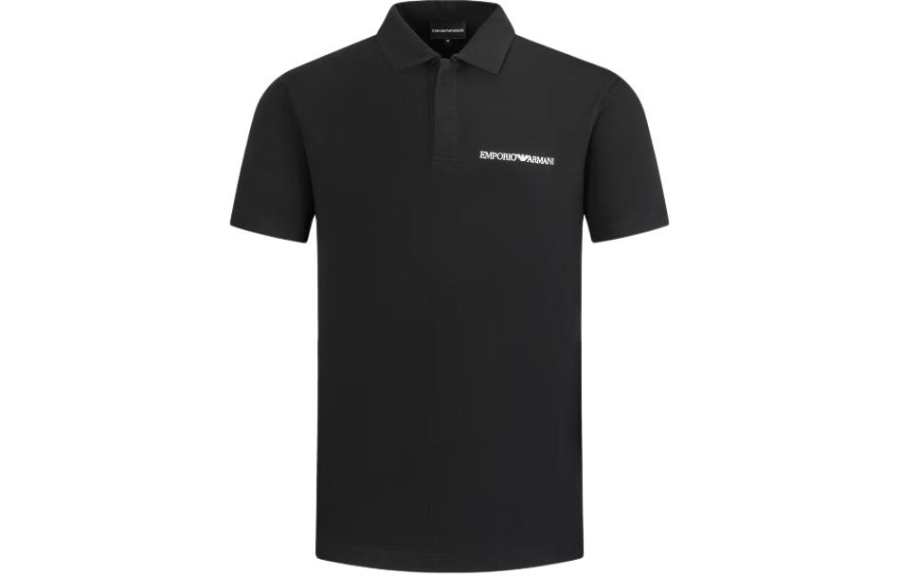 EMPORIO ARMANI SS24 Polo Shirt Men's Black