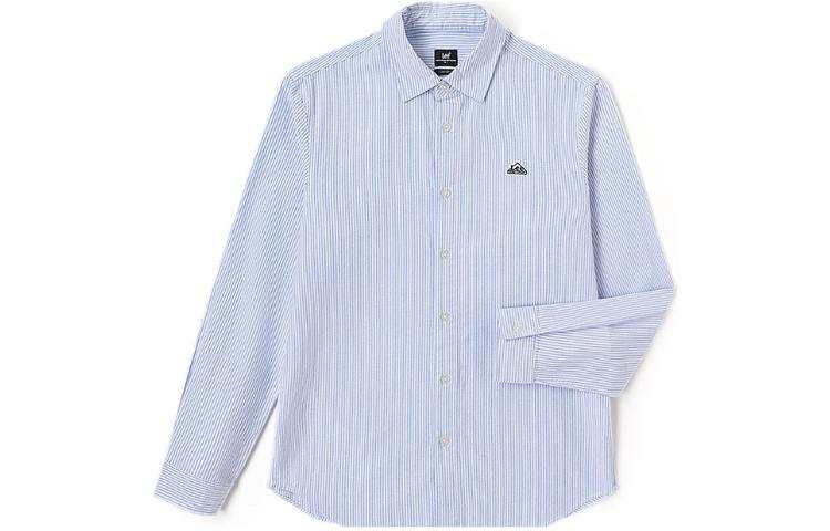 Lee Lee Shirts Men's Blue White Lapel Moderate Shirt