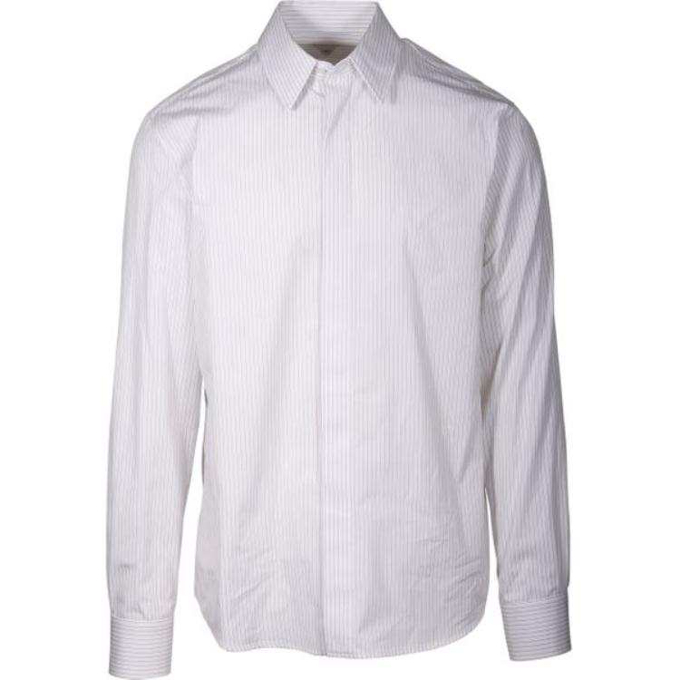 Bottega Veneta Striped Collared Button-Up Shirt