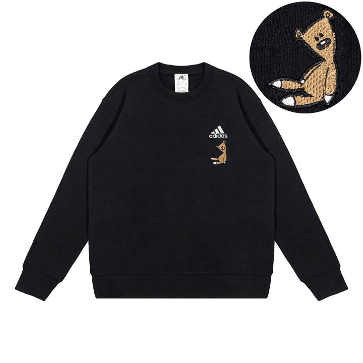 Adidas Adidas Sweatshirts Unisex Black Crew Neck Moderate Regular