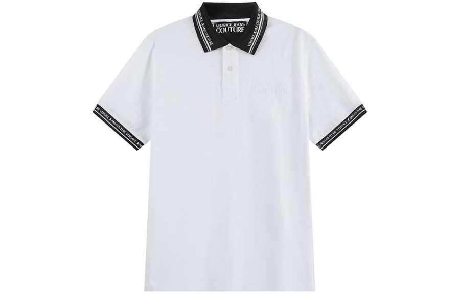 VERSACE JEANS COUTURE Logo embroidered Cotton Polo Shirt