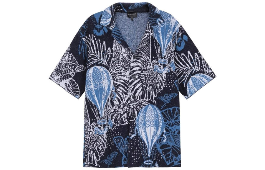 EMPORIO ARMANI 【Previous Season】intarsia-knit pattern shirt