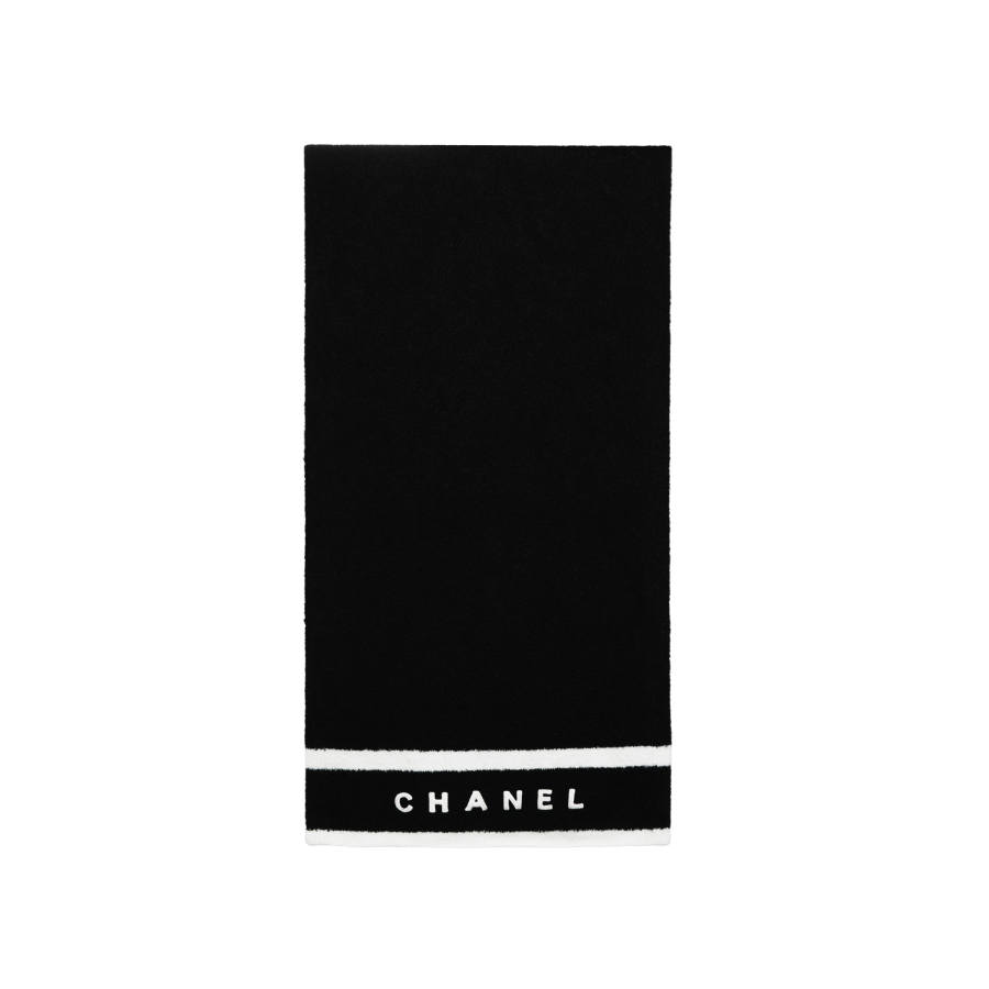 CHANEL CHANEL Knit Scarves Unisex Black