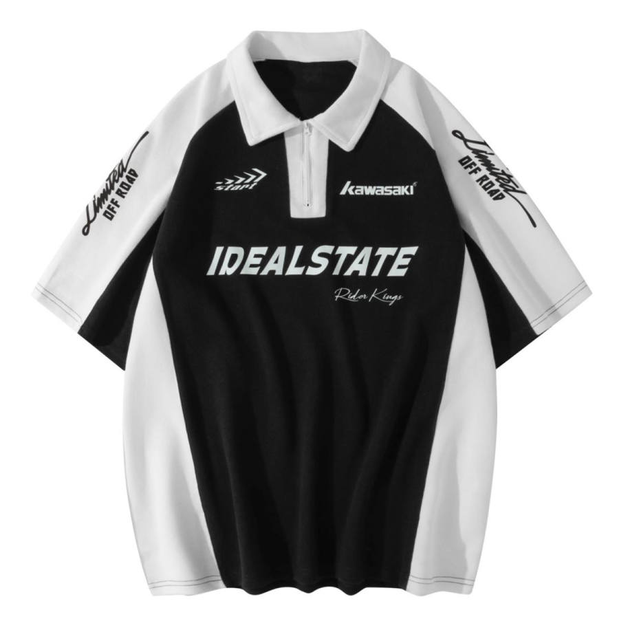 Kawasaki Polo Shirts Unisex Lapel Moderate