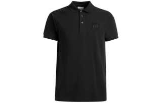 BALLY Emblem Polo In Black Cotton Polo Shirt Men's Black