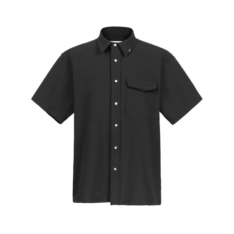 C2H4 C2H4 Shirts Men's Black Pointed Collar Moderate Other