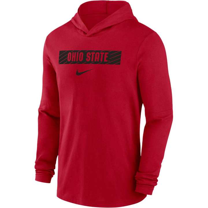 Nike Nike Ohio State Buckeyes Sideline Men's Nike Dri FIT College Long Sleeve Hooded Top